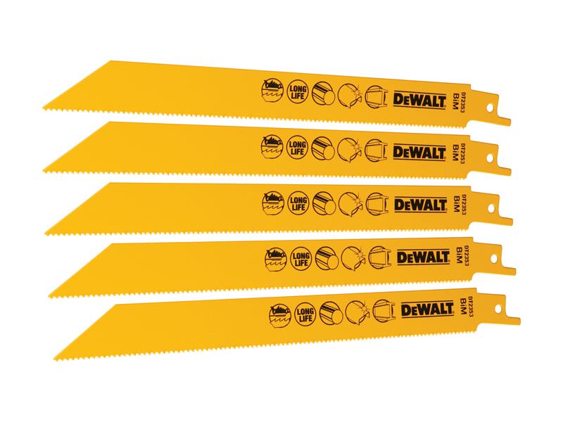 Bi-Metal Reciprocating Blade for Metal 203mm x 14 TPI (Pack 5)                  