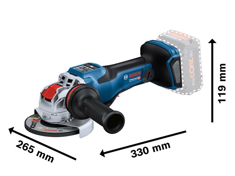 GWX 18V-15 PSC Professional BITURBO Angle Grinder 125mm 18V Bare Unit           