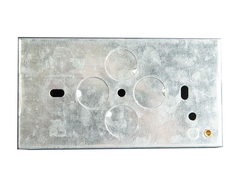 Metal Back Box 2-Gang 35mm                                                      