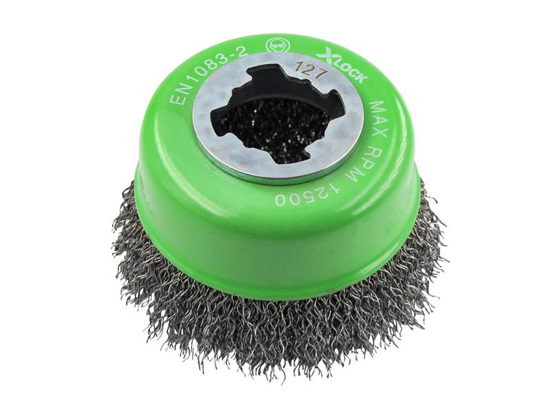 X-LOCK Wire Cup Brush 75mm M14x2, 0.30mm Stainless Steel Wire                   