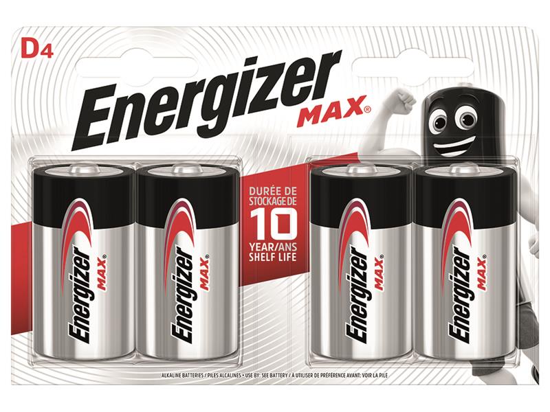 Max Alkaline Battery D x 4 S15276