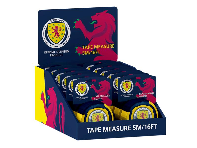 Scotland Tape Measure 5m/16ft Display of 12                                     