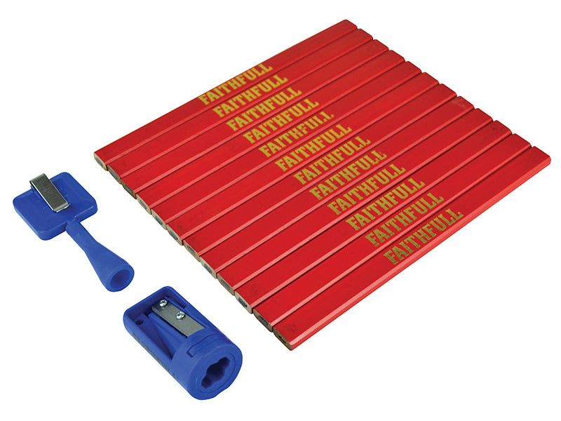 Carpenter's Pencil Kit Red / Medium (Pack 12)                                   