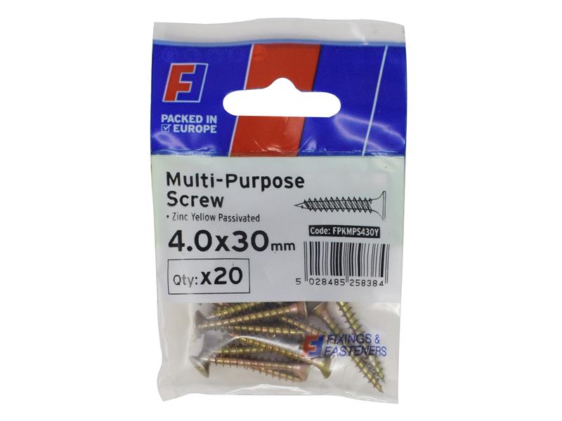 Multi-Purpose Pozi Screw CSK ST ZYP 5.0 x 90mm ForgePack 10