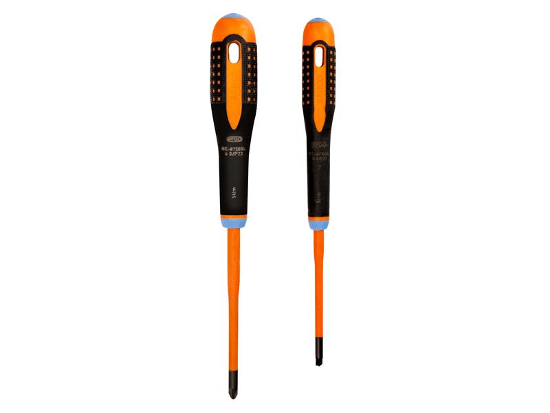 BE-9890SL ERGO™ Slim VDE Insulated Screwdriver Set, 2 Piece