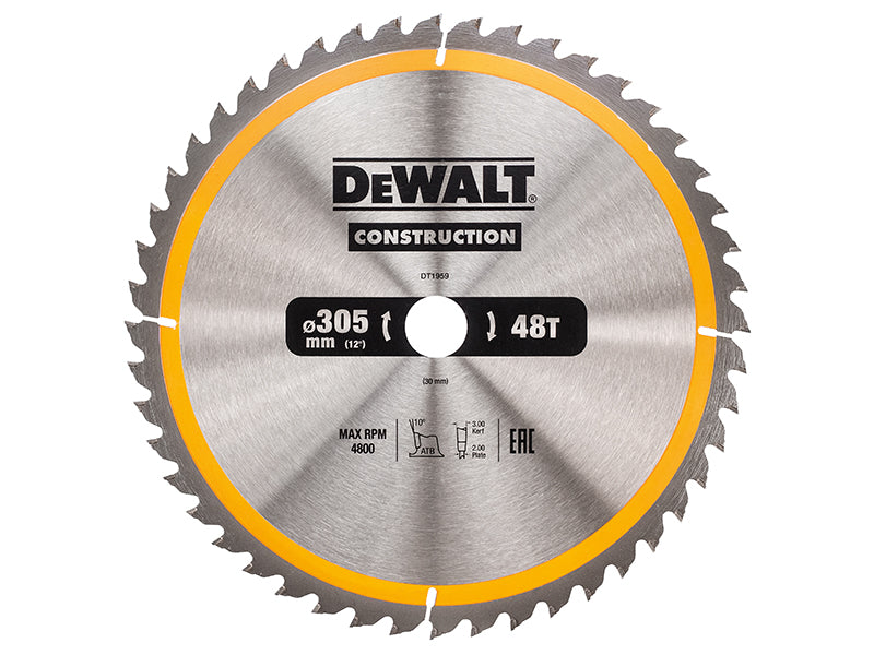 Stationary Construction Circular Saw Blade 305 x 30mm x 60T ATB/Neg