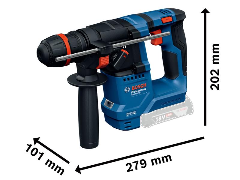 PRO GBH 18V-18 X ONECHUCK Rotary Hammer 18V 2 x 5.0Ah Li-ion