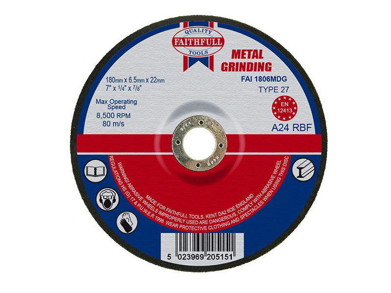 Depressed Centre Metal Grinding Disc 230 x 6.4 x 22.23mm