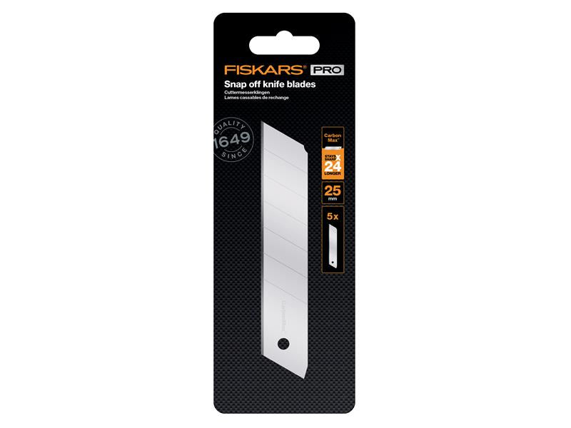 CarbonMax Snap-off Knife Blade 25mm (5 Pack)                                    