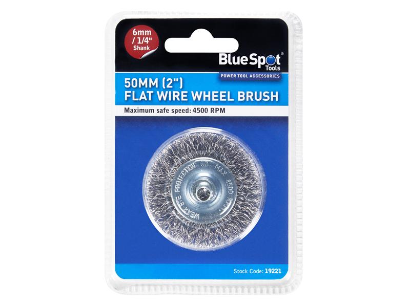 Flat Steel Wire Wheel Brush 50mm x 6mm Arbor                                    