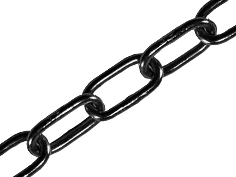 Black Japanned Chain 6.0mm x 2.5m - Max. Load 250kg