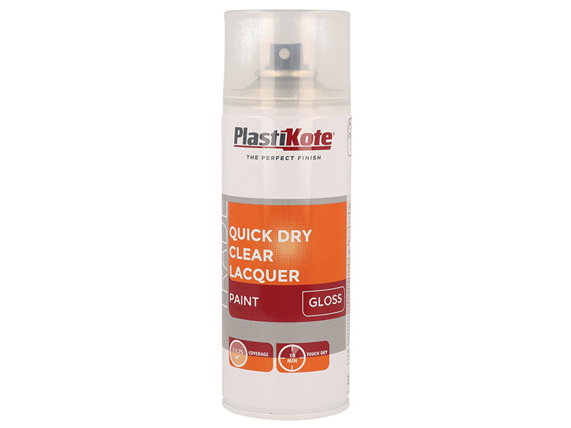 Trade Quick Dry Clear Lacquer Spray Gloss 400ml
