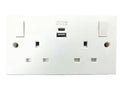Switched Socket 2-Gang + 2 USB A/C Ports 13A                                    