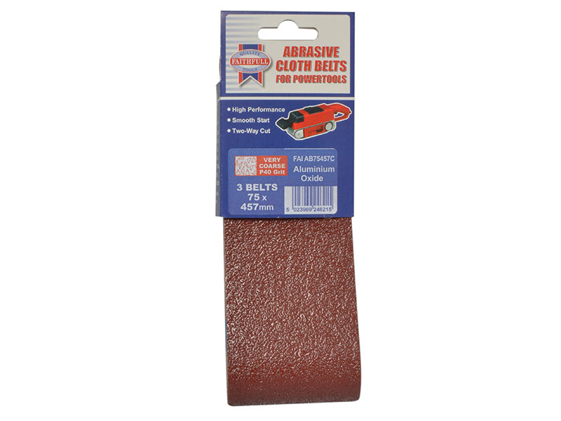 Cloth Sanding Belt 915 x 100mm 80G