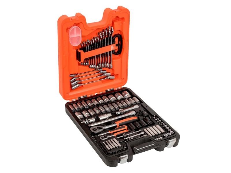 S106 1/4in &1/2in DriveSocket & Spanner Set, 106 Piece                          