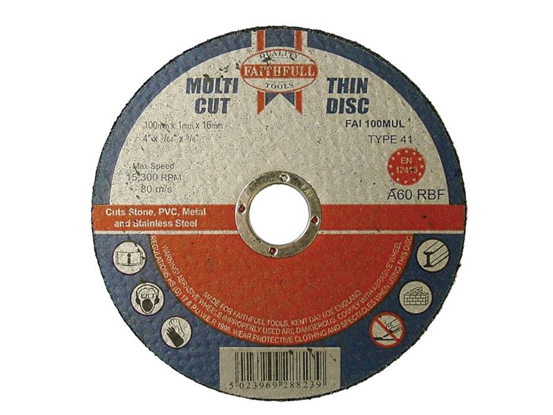 Multi-Purpose Cutting Disc 100 x 1.0 x 16mm (Pack 10)                           