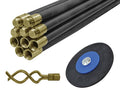 Universal Drain Clean Set (10 x Rods Plunger & Worm)                            
