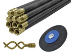 Universal Drain Clean Set (10 x Rods Plunger & Worm)                            