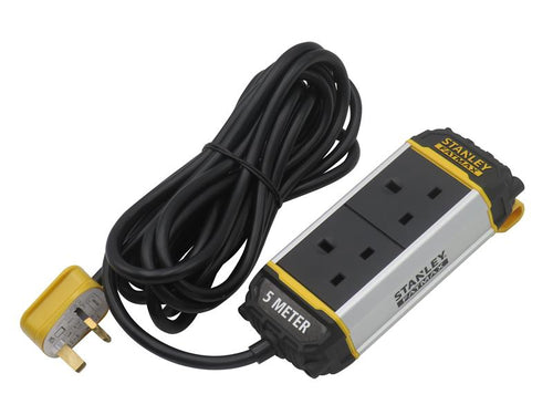 2-Gang Powerboard with Belt-Clip 5m