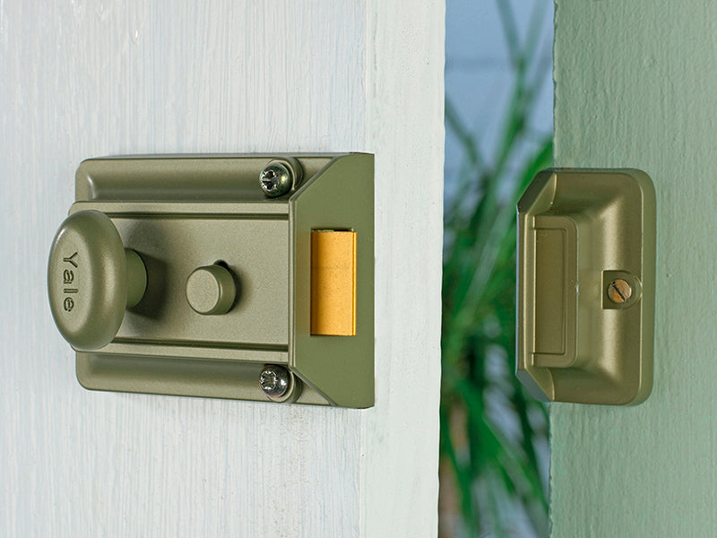 P77 Traditional Nightlatch 60mm Backset Nickel Brass Finish Visi