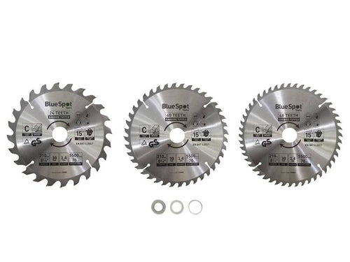 210mm Circular Saw Blade Set, 3 Piece                                           