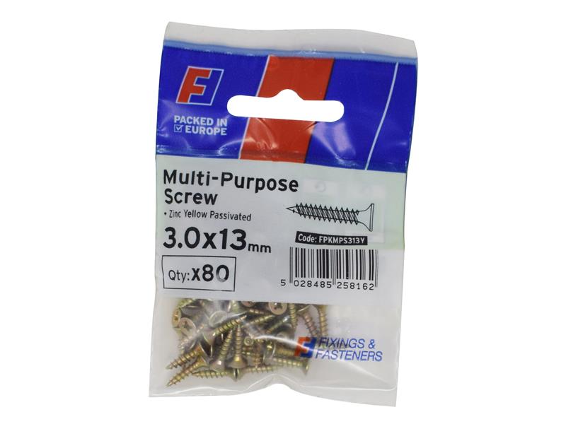 Multi-Purpose Pozi Screw CSK ST ZYP 5.0 x 90mm ForgePack 10