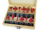 1/4in TCT Router Bit Set, 12 Piece                                              