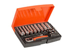 SL25L 1/4in Deep Drive Socket Set, 37 Piece                                     