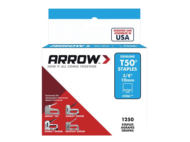 T50 Staples Multi Pack 6mm  10mm & 12mm (Box 1875, 3 x 625)
