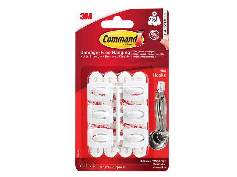 White Mini Hooks Value Pack (Pack 18)
