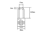 CP60 Combination Padlock 5-Wheel 60mm Close Shackle