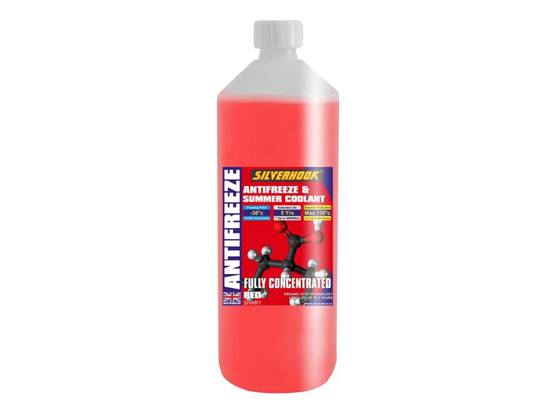 Fully Concentrated Antifreeze O.A.T. Red 1 litre                                