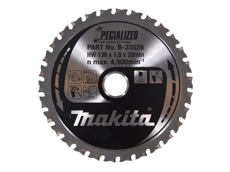 B-33526 Specialized for Metal Cutting Saw Blade 136 x 20mm x 30T
