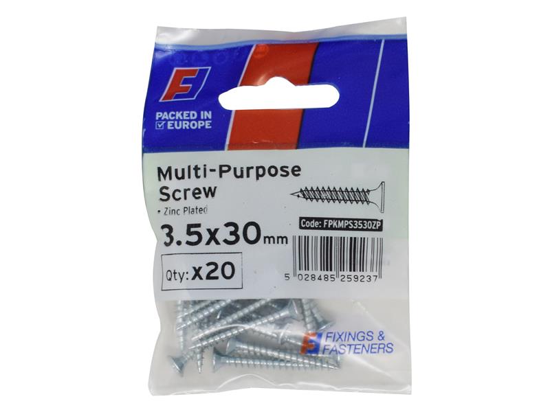 Multi-Purpose Pozi Screw CSK ST ZP 5.0 x 90mm ForgePack 10
