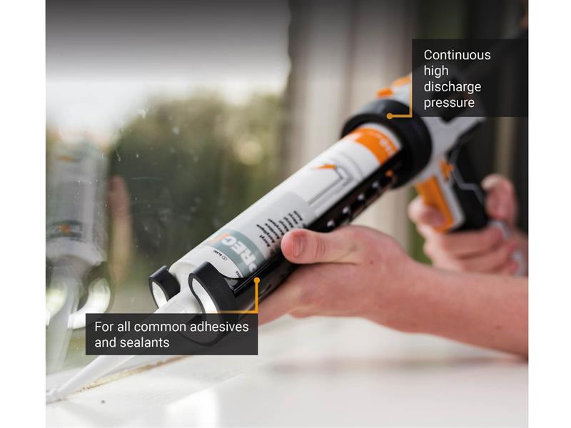 MAXXPUSH Caulking Gun with LED Light 6V (AA Batteries)                          
