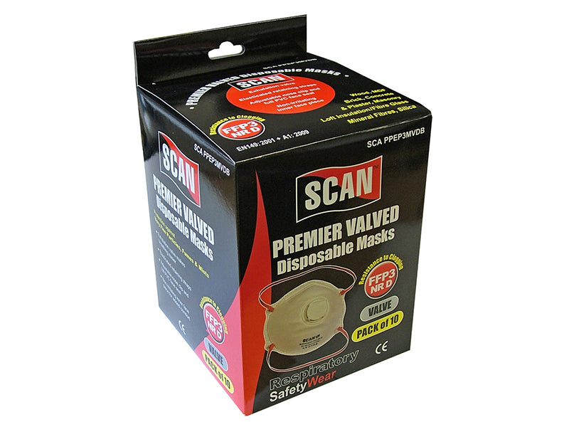 Moulded Disposable Valved Masks FFP3 (Pack 10)
