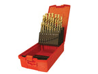 A095 Set 204 HSS TiN Coated Jobber Drill Set of 25 1.0-13.0 x 0.5mm             