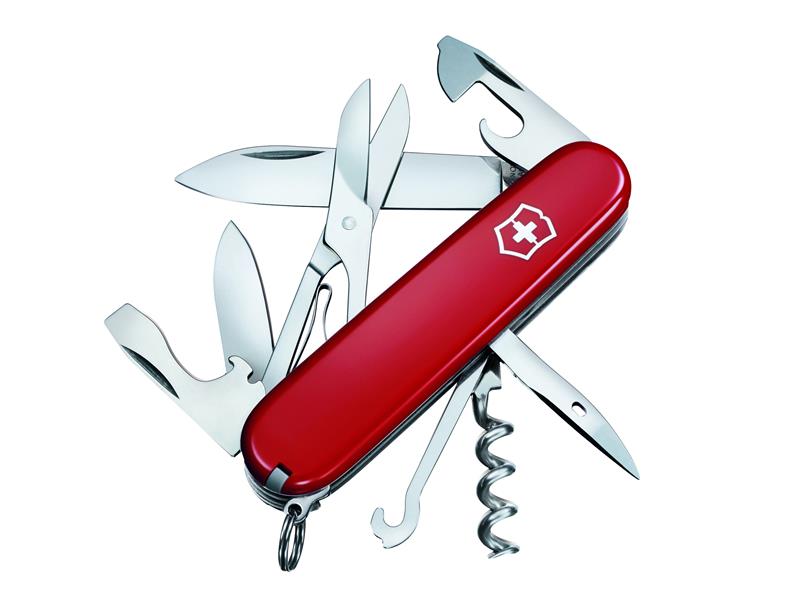 Climber Swiss Army Knife Translucent Blue Blister Pack