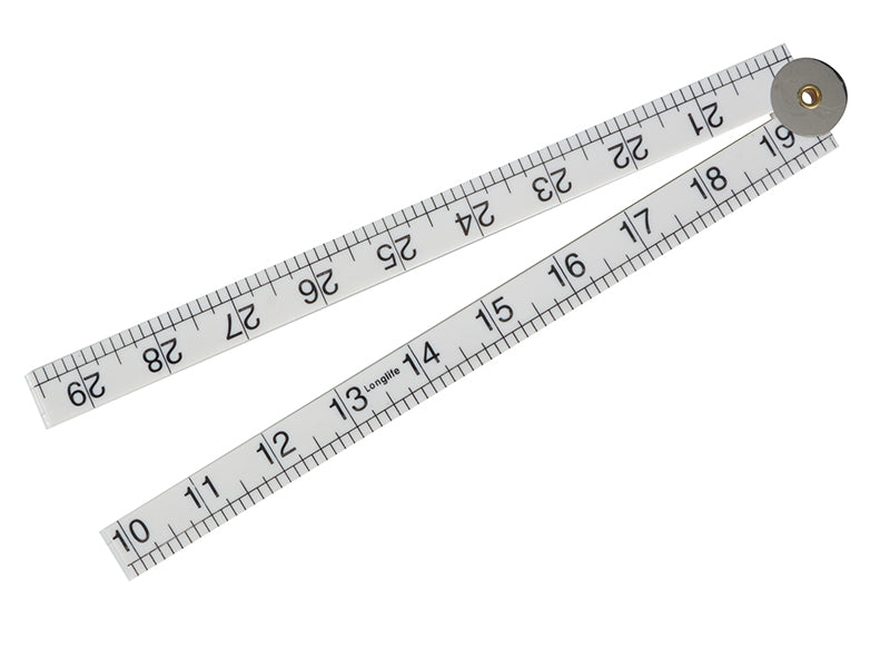 Folding Rule White ABS Plastic 1m (36in)                                        