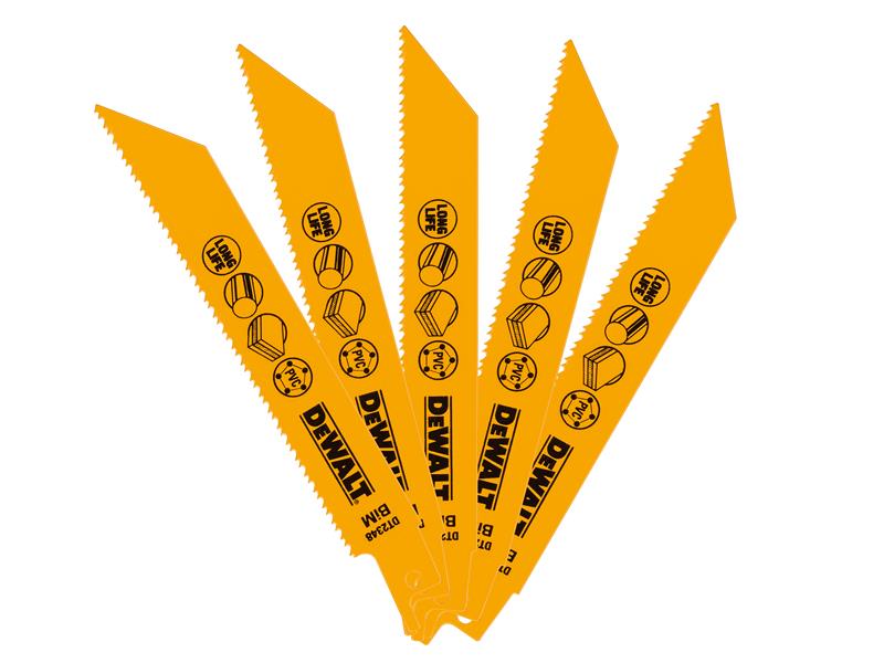 Bi-Metal Reciprocating Blade for Plastic & Pipes 152mm( Pack 5)                 