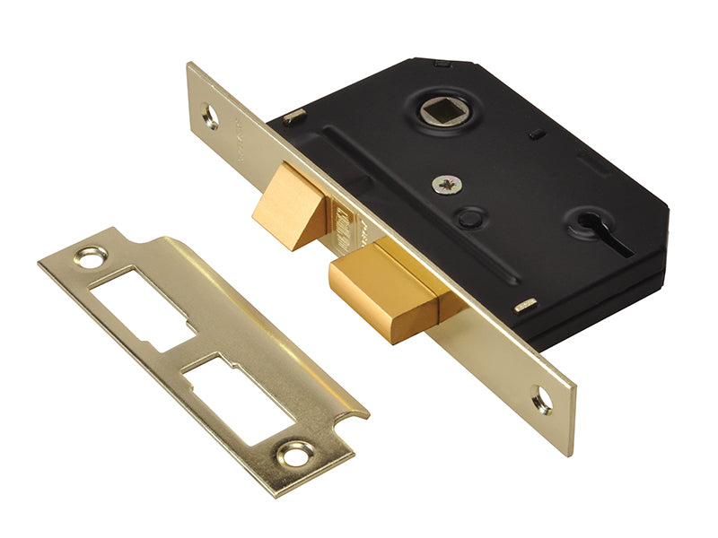 ES-SL Essentials 3 Lever Mortice Sashlock Polished Brass 79mm 3in Visi