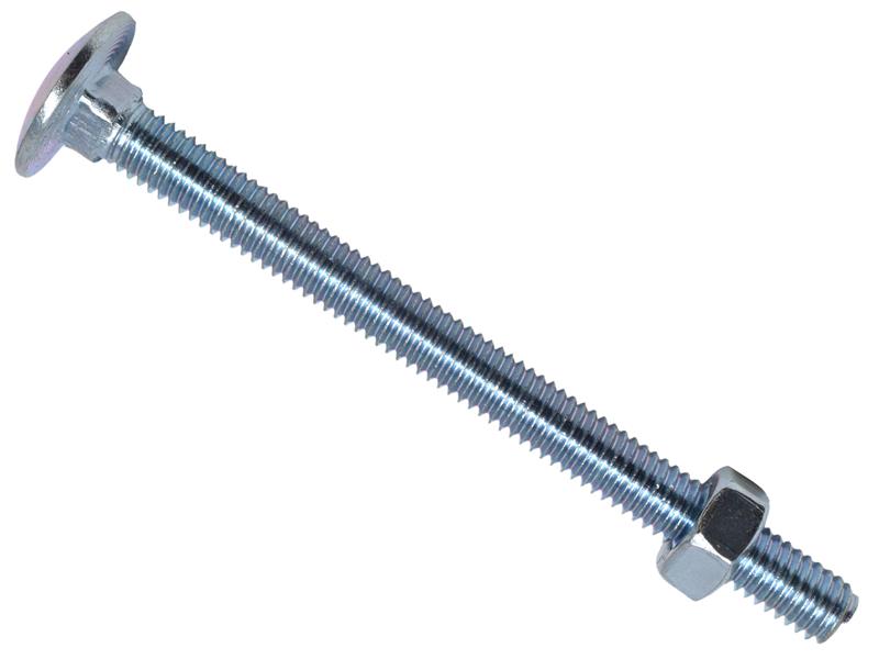Cup Square Hex Bolt & Nut ZP M10 x 70mm Box 25