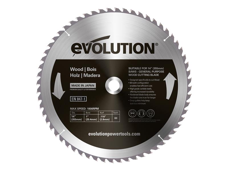 Wood Cutting Circular Saw Blade 355 x 2.8 x 25.4mm x 60T                        