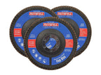 Aluminium Oxide Flap Disc 125 x 22mm Mixed Grit (3 Pack)
