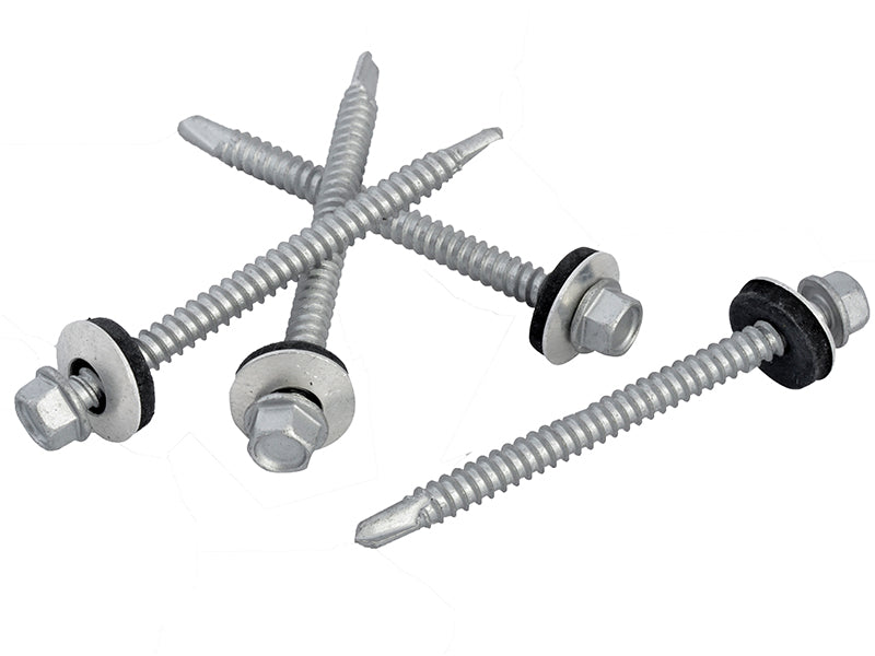 TechFast Hex Head Roofing Screw Self-Drill Light Section 5.5 x 70mm Pack 50     