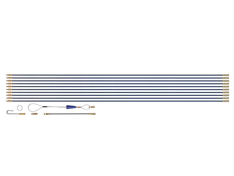 Fibreglass Cable Rod Set 15pc 10 x 1000mm                                       