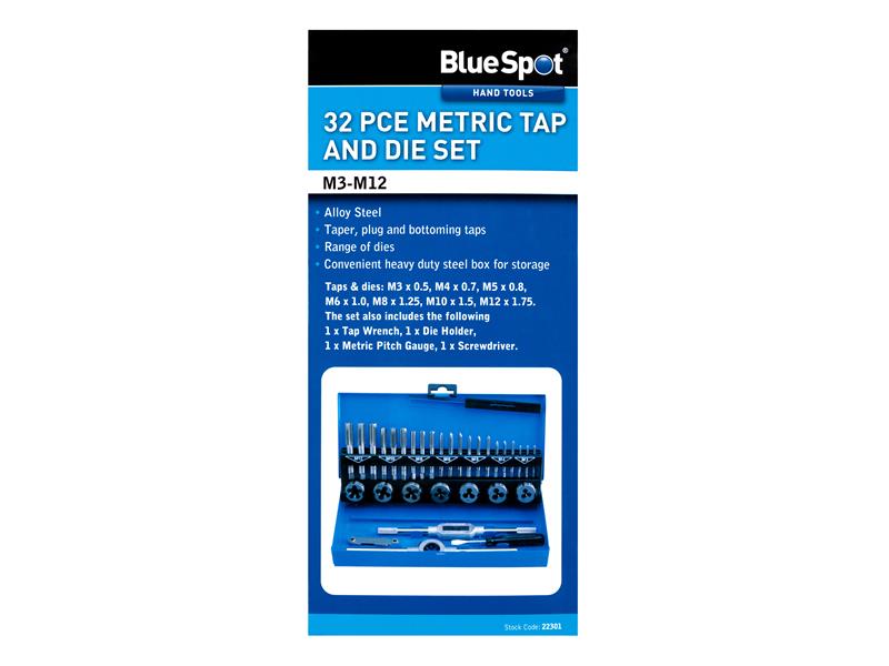 Metric Tap and Die Set, 32 Piece                                                