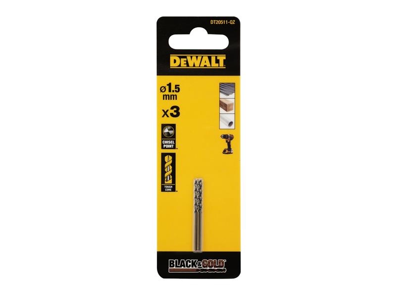BLACK&GOLD HSS Drill Bits (3) 1.5mm                                             