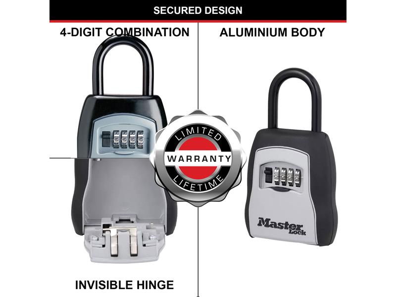 5400E Portable Shackled Combination Key Lock Box (Up To 3 Keys)