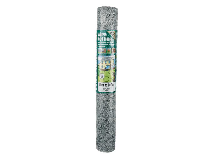 Galvanised Wire Netting 25mm² Hexagon, 10 x 0.9m                                